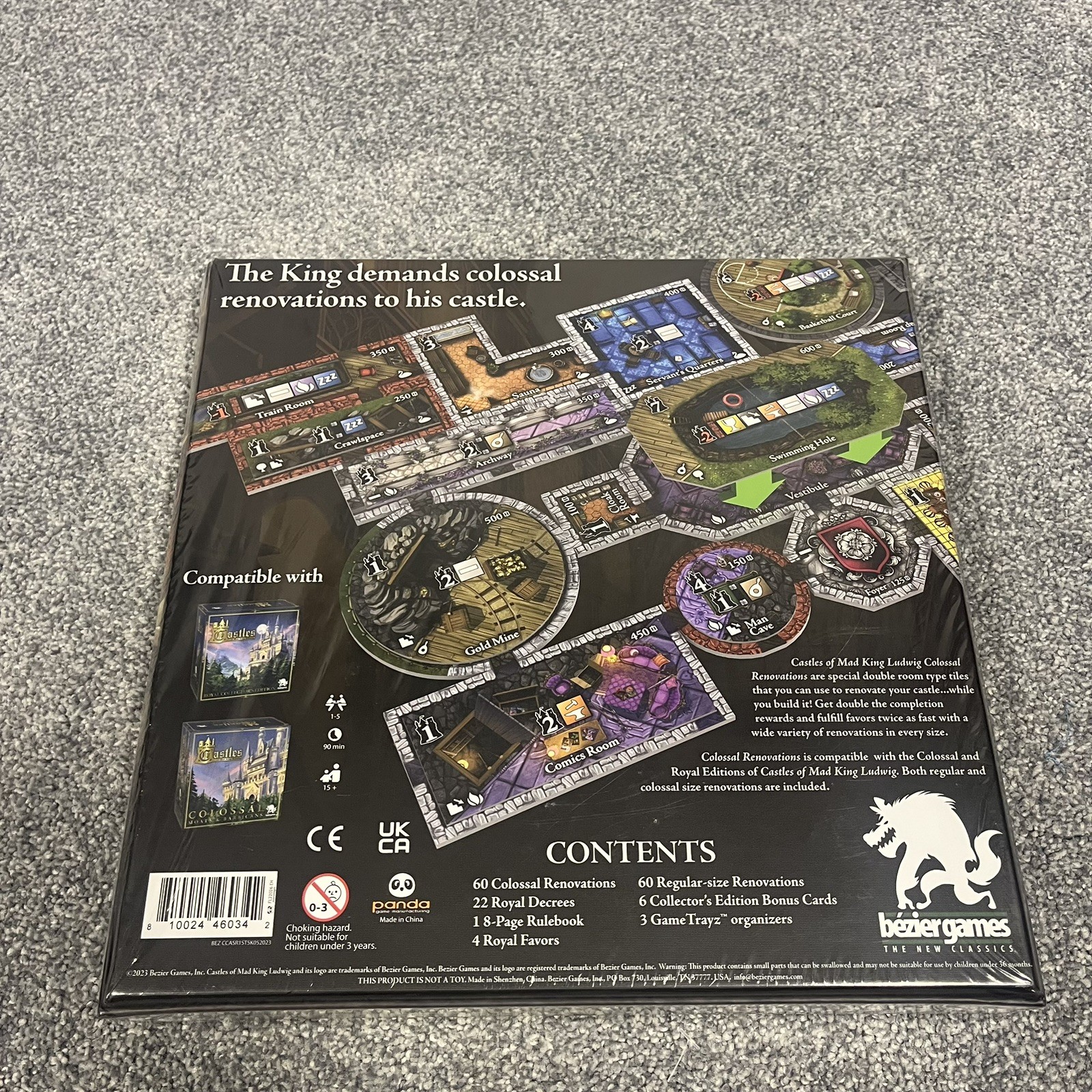 Rare Sealed Bezier Board Games Castles of Mad King Ludwig Renovations