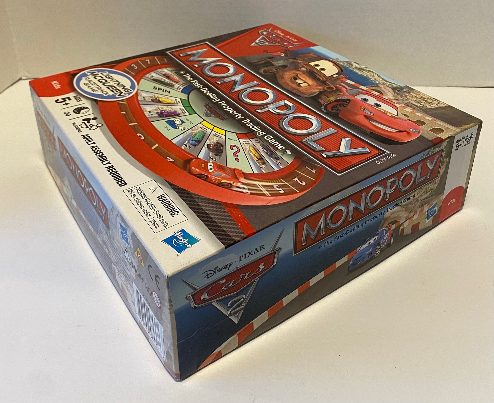 Hasbro Disney Pixar Cars 2 Monopoly Complete 2011 Lightning McQueen Racetrack