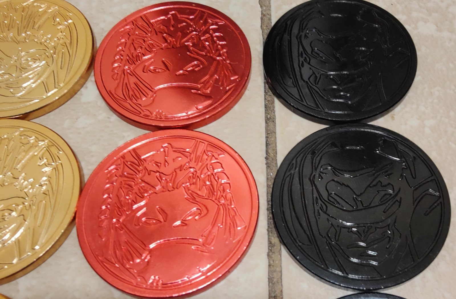 Lot of 12 Pogs Sumo Dudes Upper Deck Metal Slammers Multiple Colors + Tube VTG