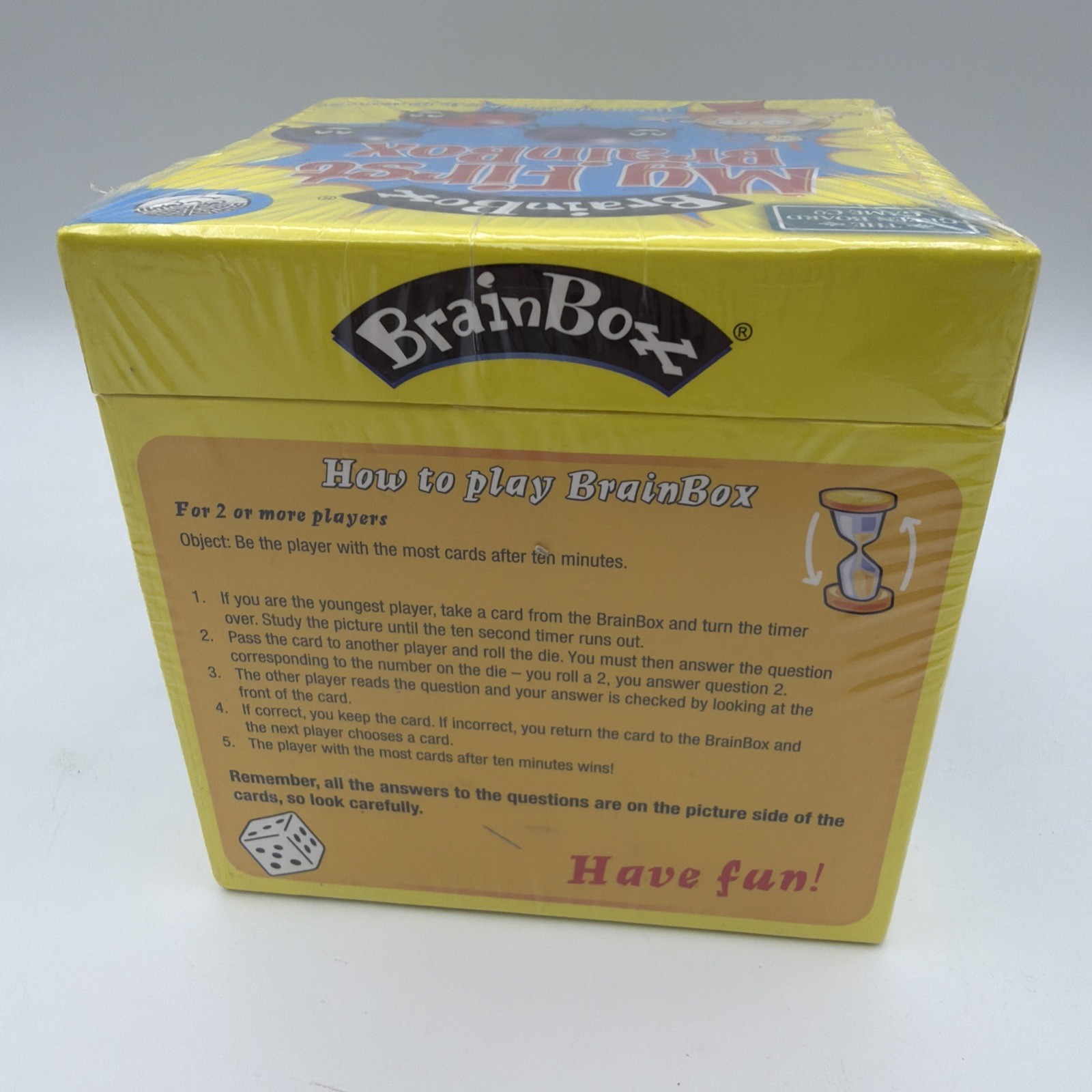 BrainBox My First Pictures 10 Minutes Memory Recall Educational Card Game NEW