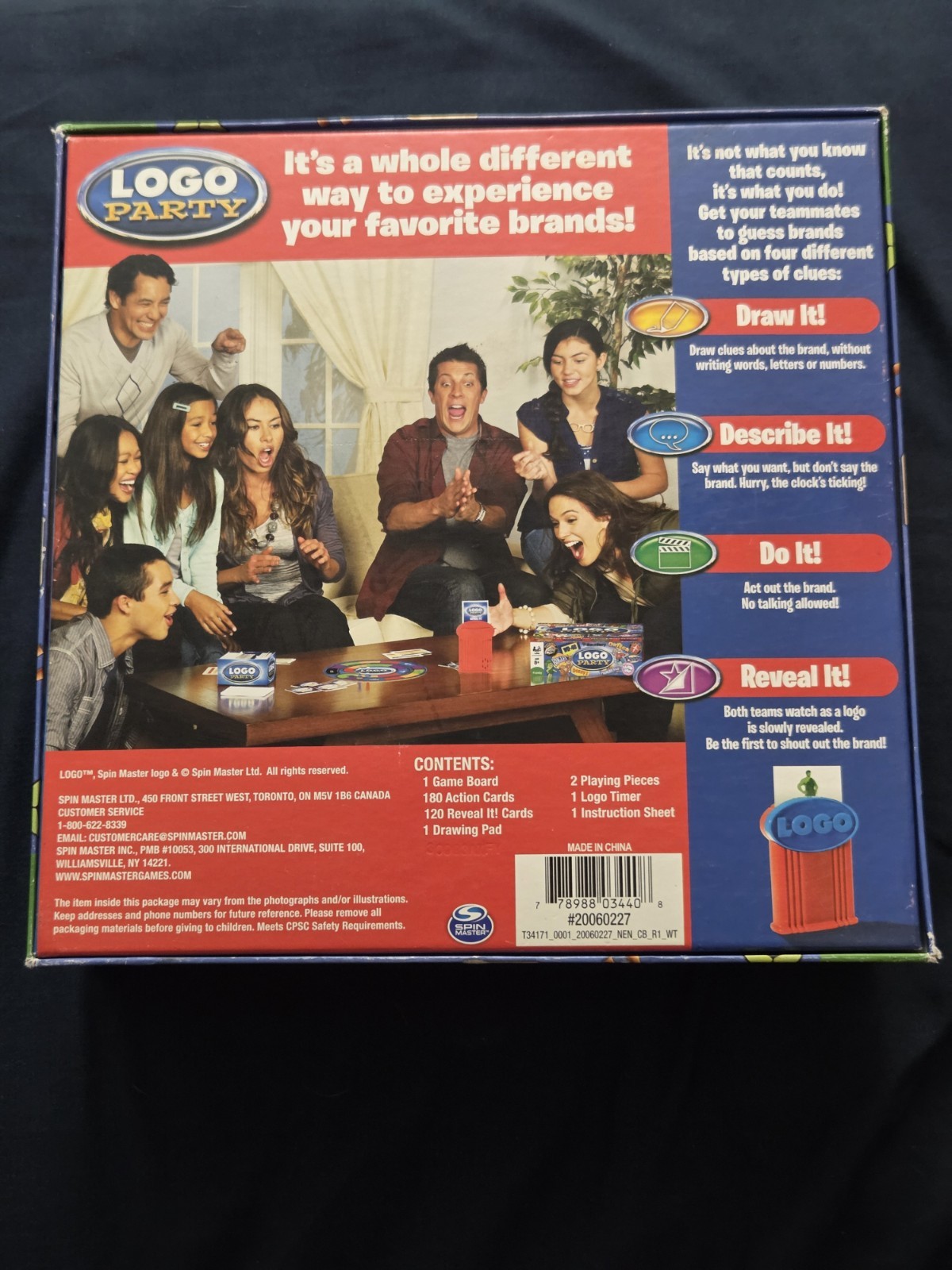 Spin Master Games Logo Party Board Game- Complete