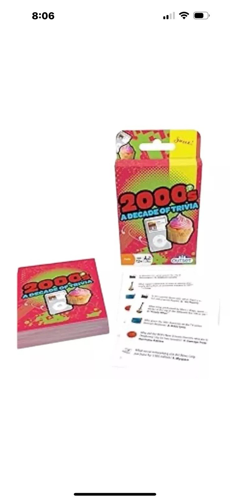 2000’s Trivia Game A Decade Of Trivia Card Game 2019 355 nostalgic trivia ?’s