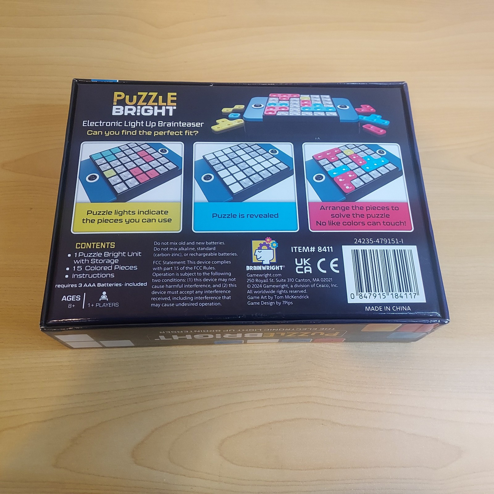 Brainwright Puzzle Bright Electronic Light Up Brainteaser Tested Works Complete