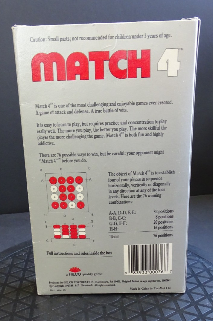 Match 4 by Hilco 1987/88~Game of Attack & Defense, Battle of Wits Complete