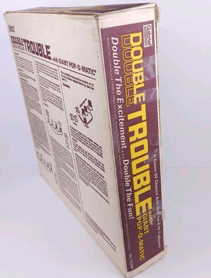 1976 Gabriel Double Trouble Board Game Giant Pop-O-Matic
