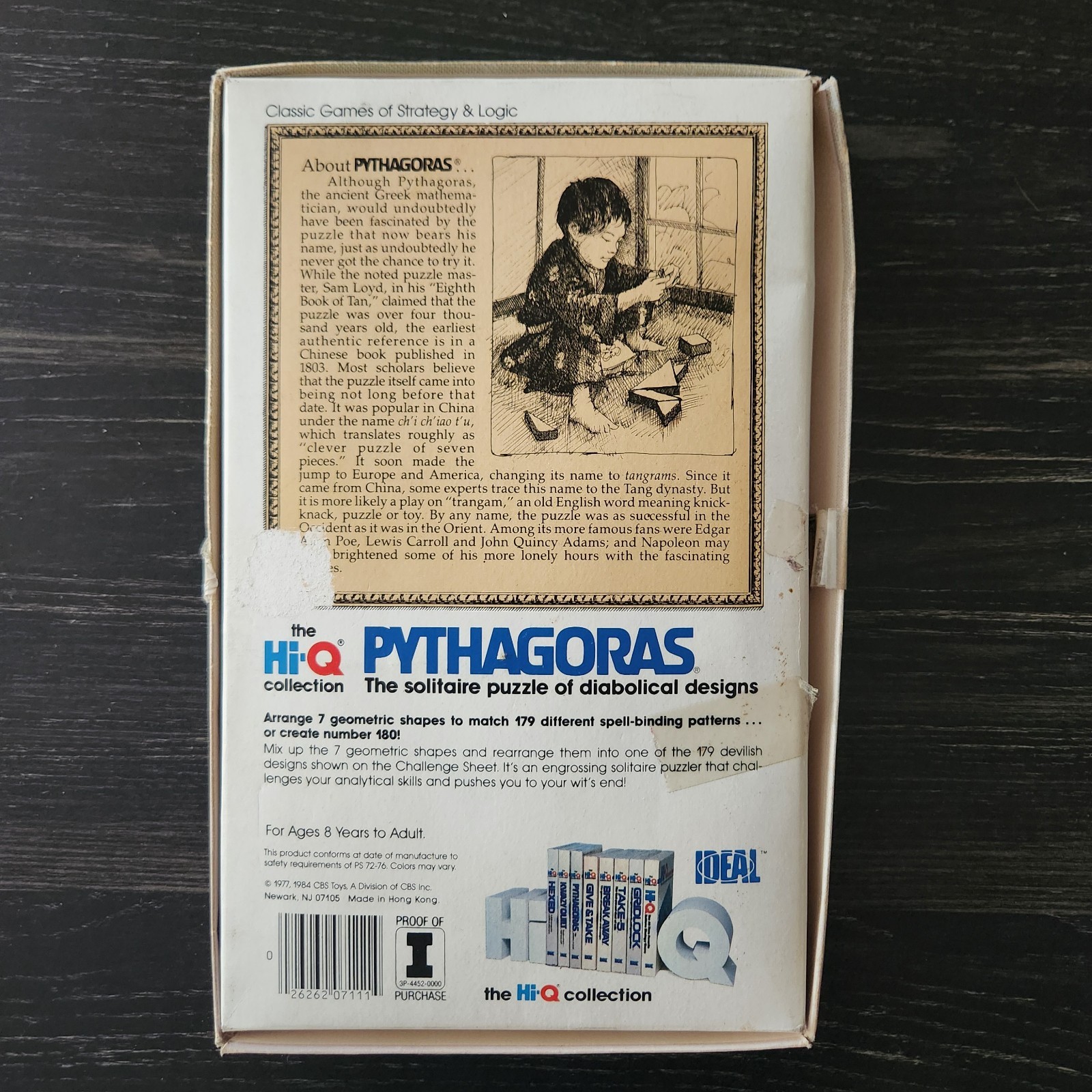 Vintage 1977 Pythagoras Hi-Q Geometric Puzzle Game Brain Teaser