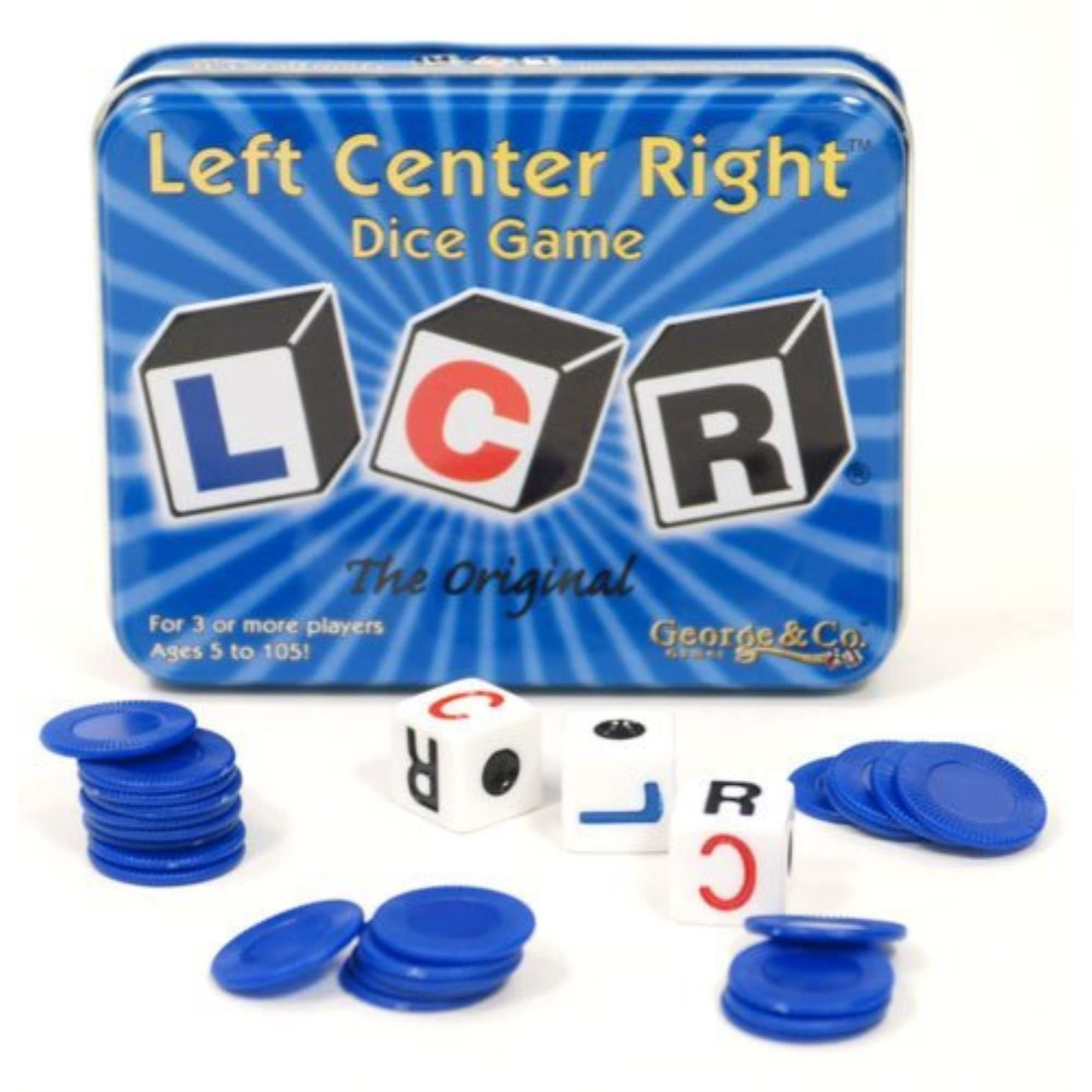LCR Left Center Right Multicolor Dice Game Fast Paced Fun for All Ages