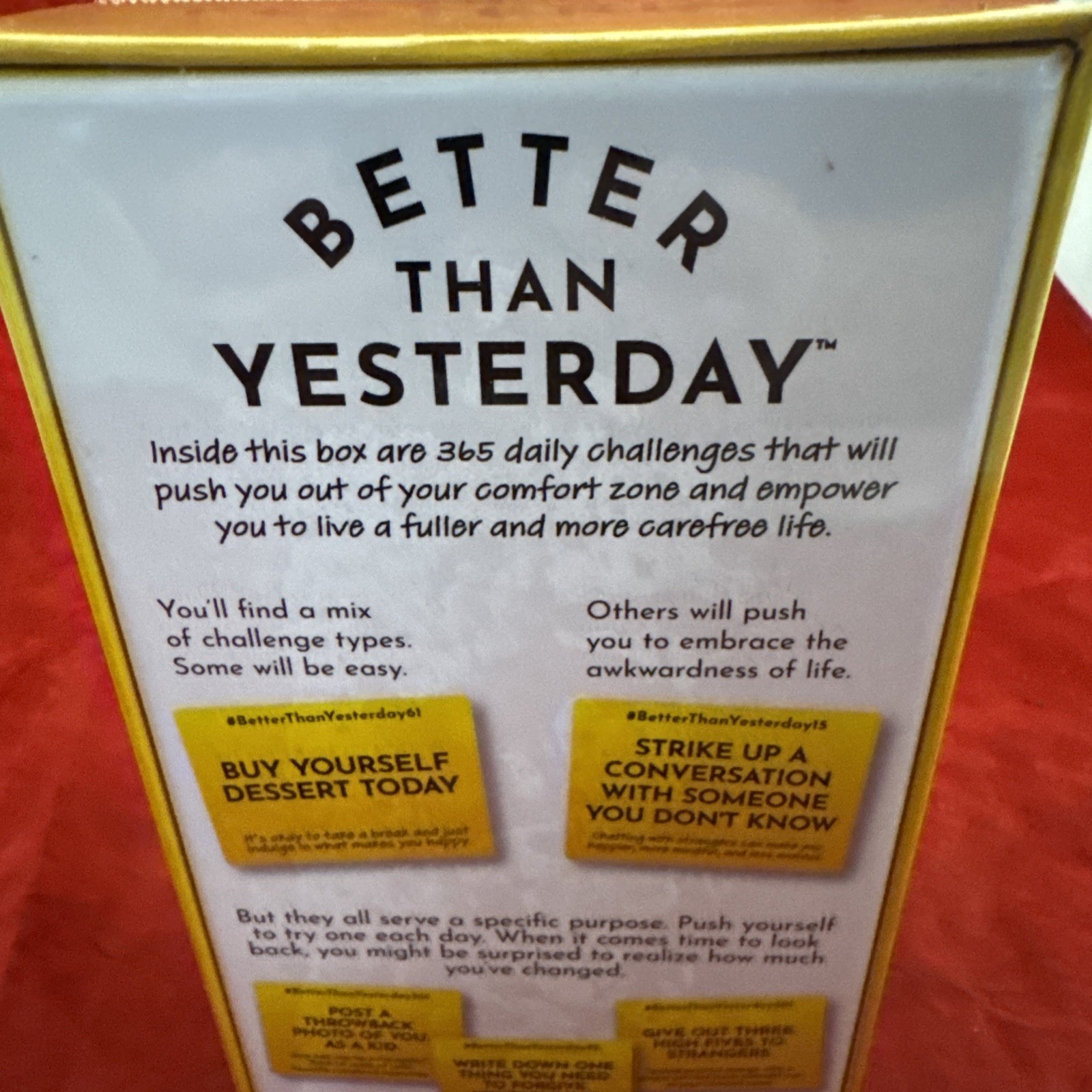 Better Than Yesterday Card Game Of 365 Daily Challenges Confidence Building
