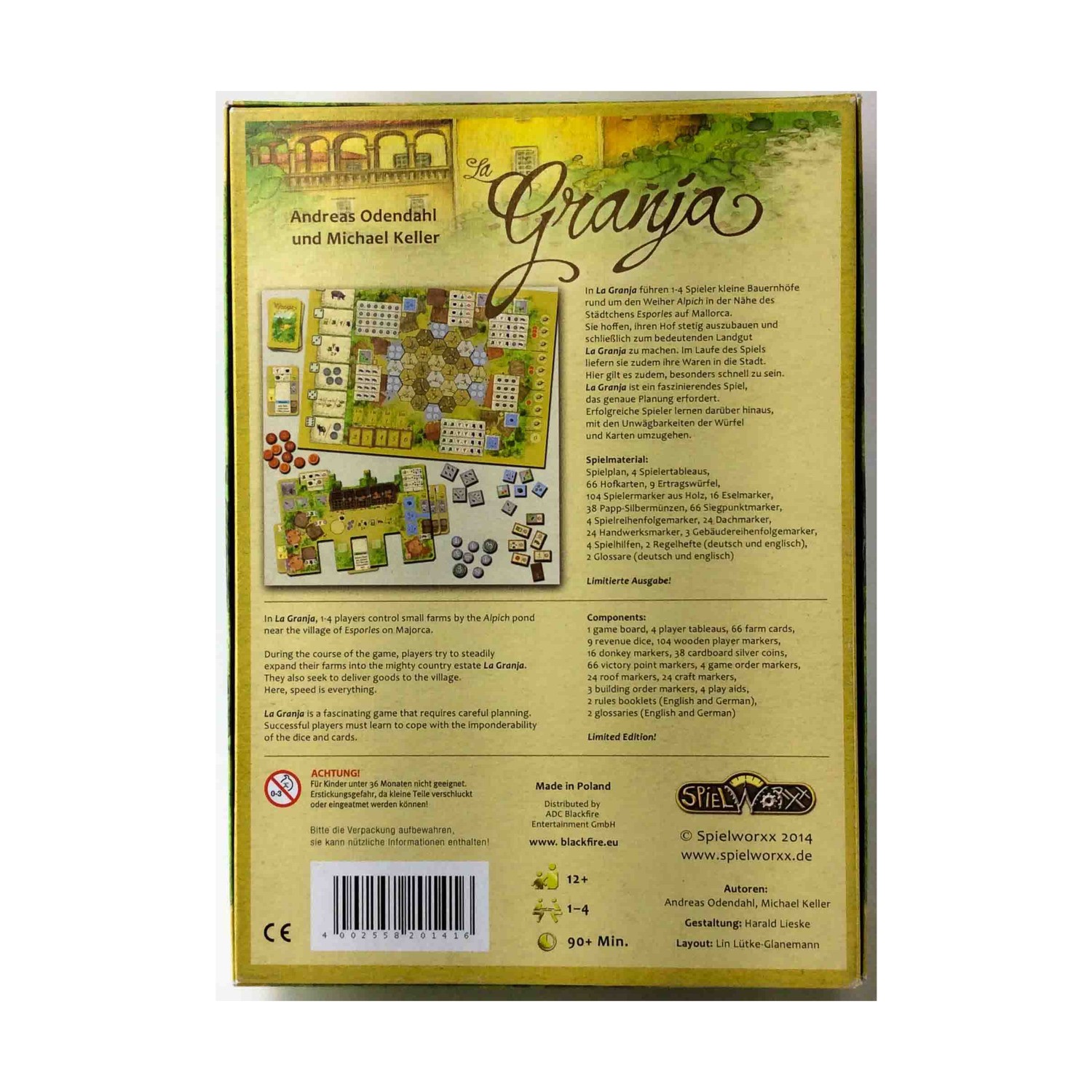 Spielworxx Boardgame La Granja (German/English Ed) Box EX/NM