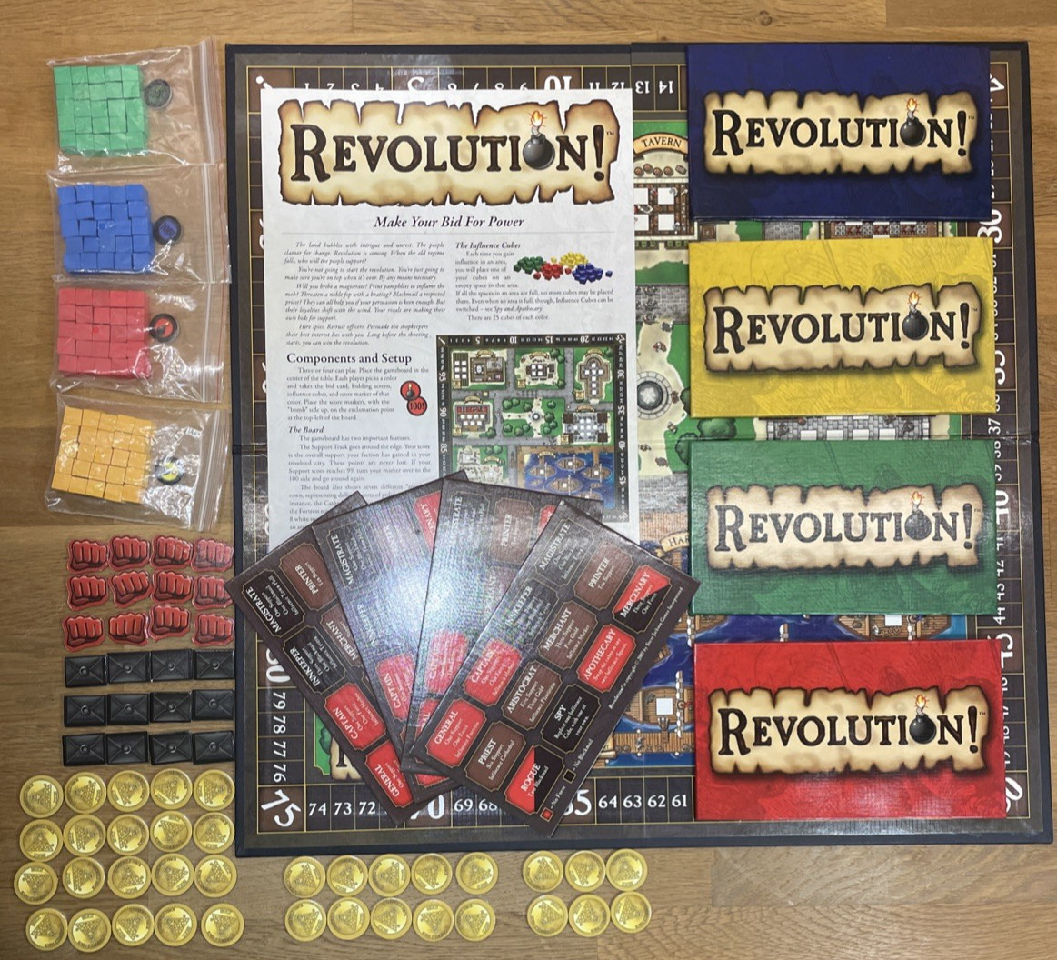 Revolution! Board Game Steve – Jackson Games First Edition, 99% complete Used