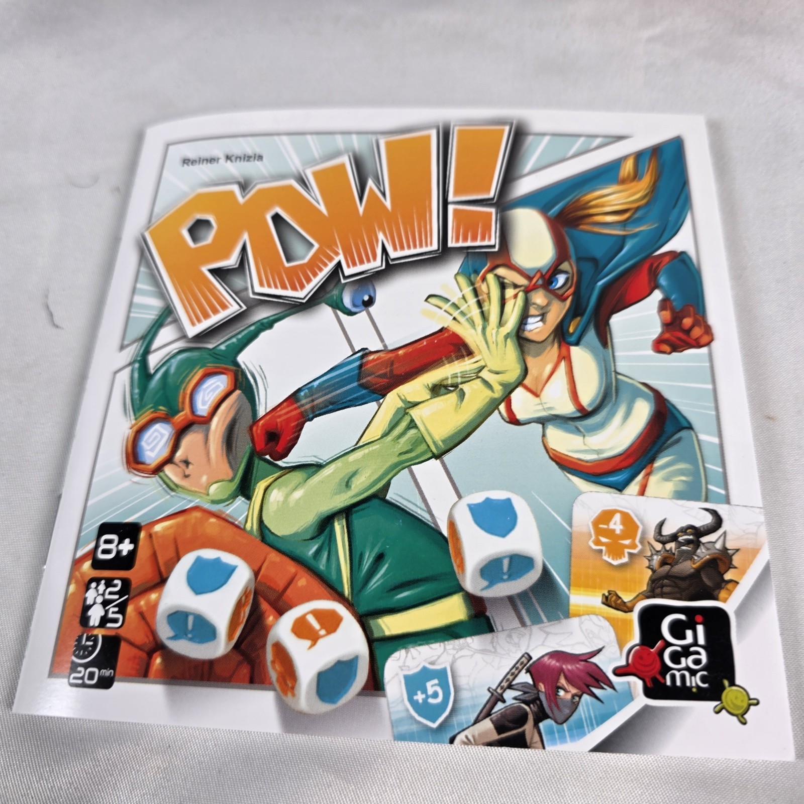 POW! 2016 Gigamic By Reiner Knizia, 2-5 Player Dice Chucking Game. *Open Box *