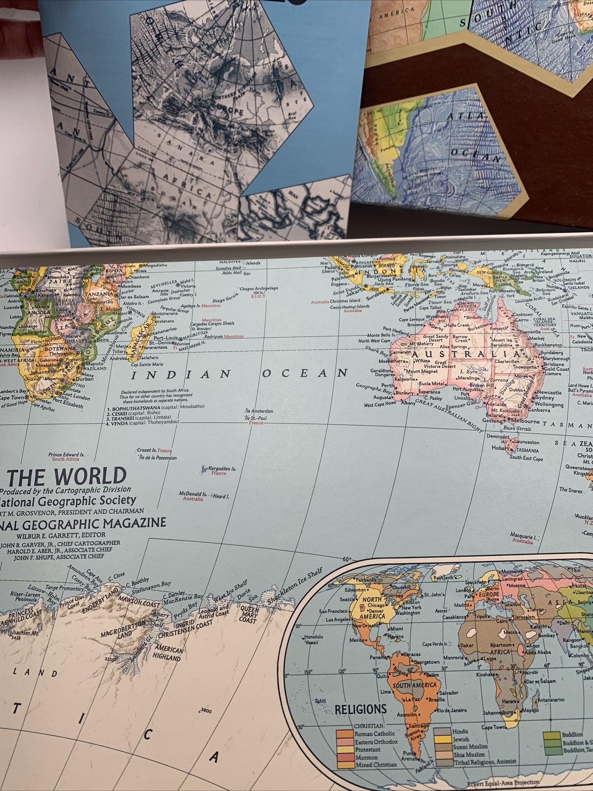 Global Pursuit Board Game 1987 National Geographic Made In USA Vintage