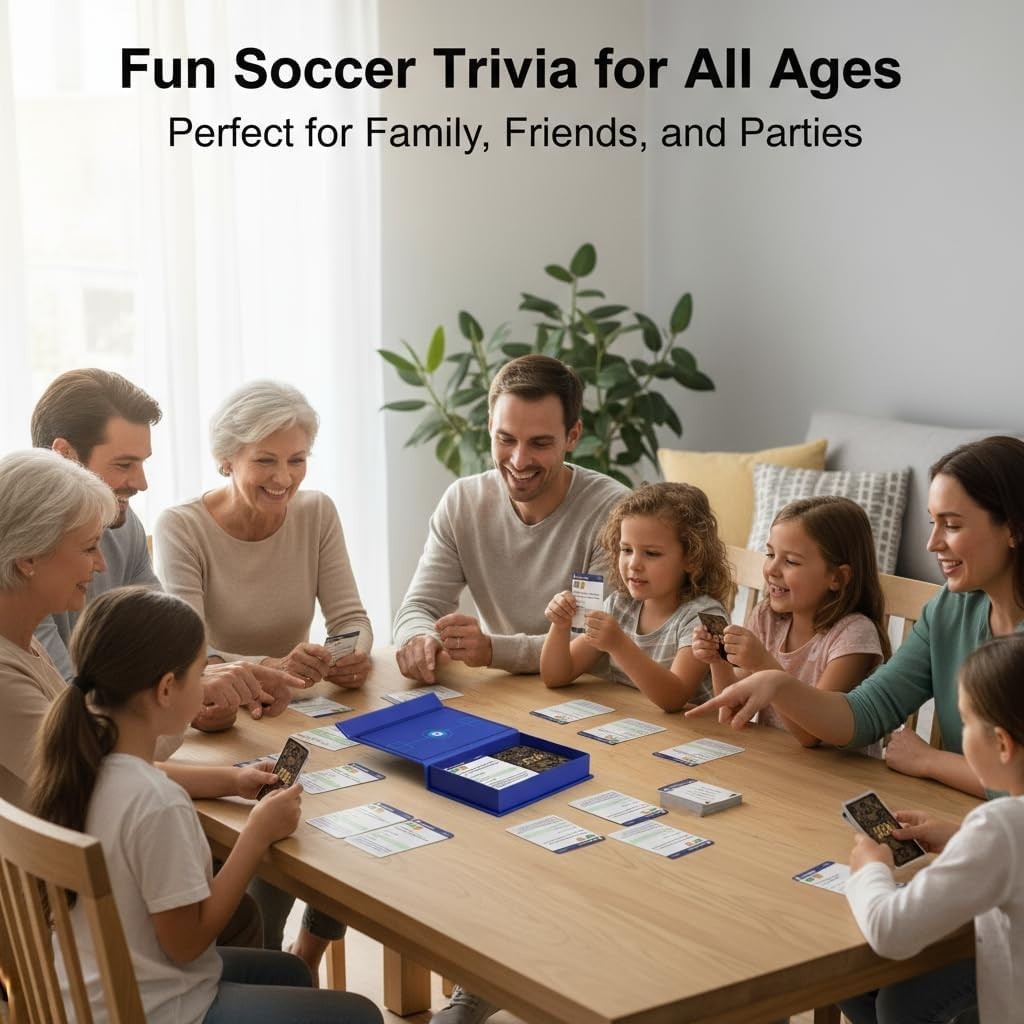 2026 World Cup Soccer Knowledge Trivia Card – 5 Categories, 3 Difficulty Leve…
