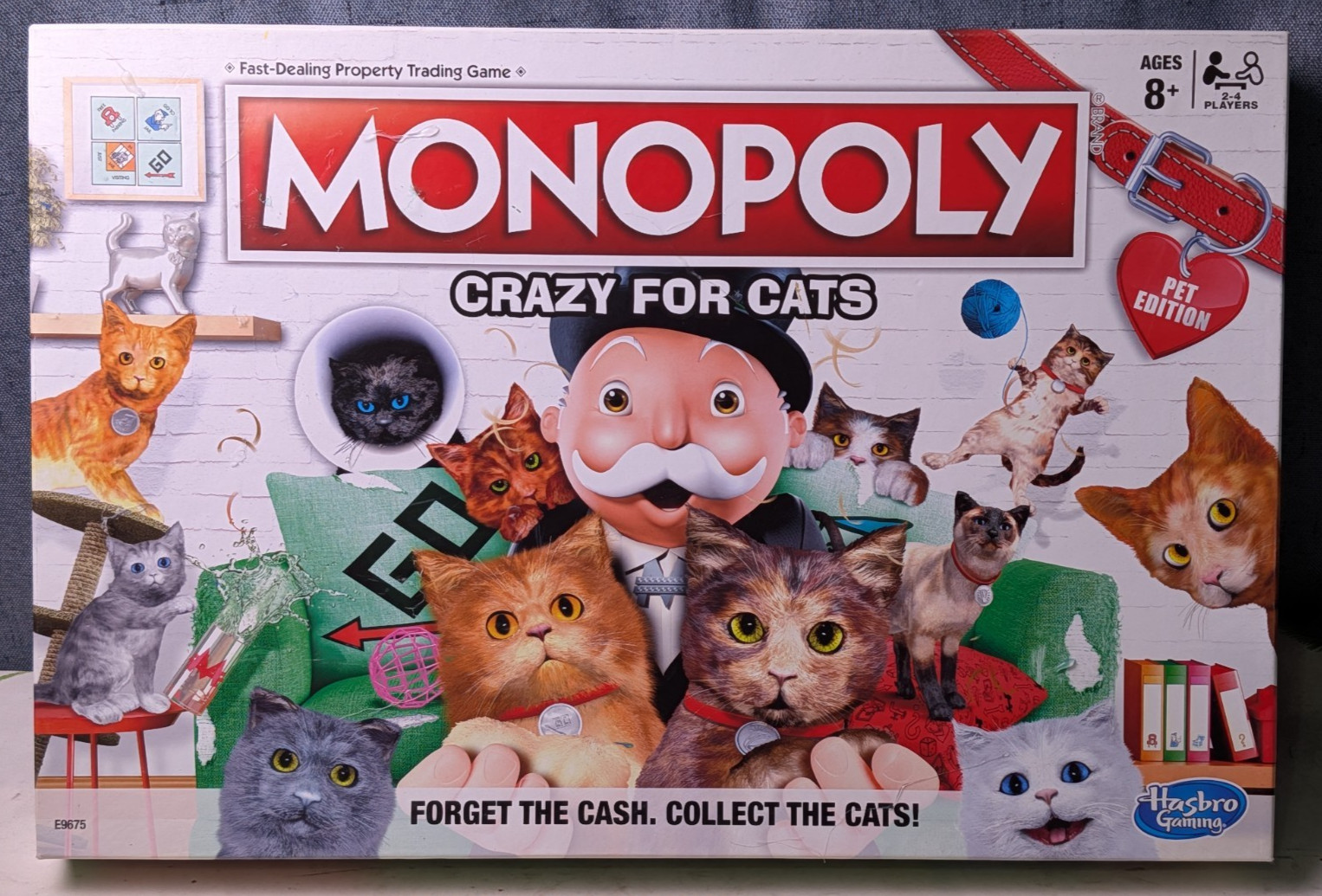 Hasbro Monopoly Board Game Crazy For Cats Pet Edition Complete Cat Lovers Gift