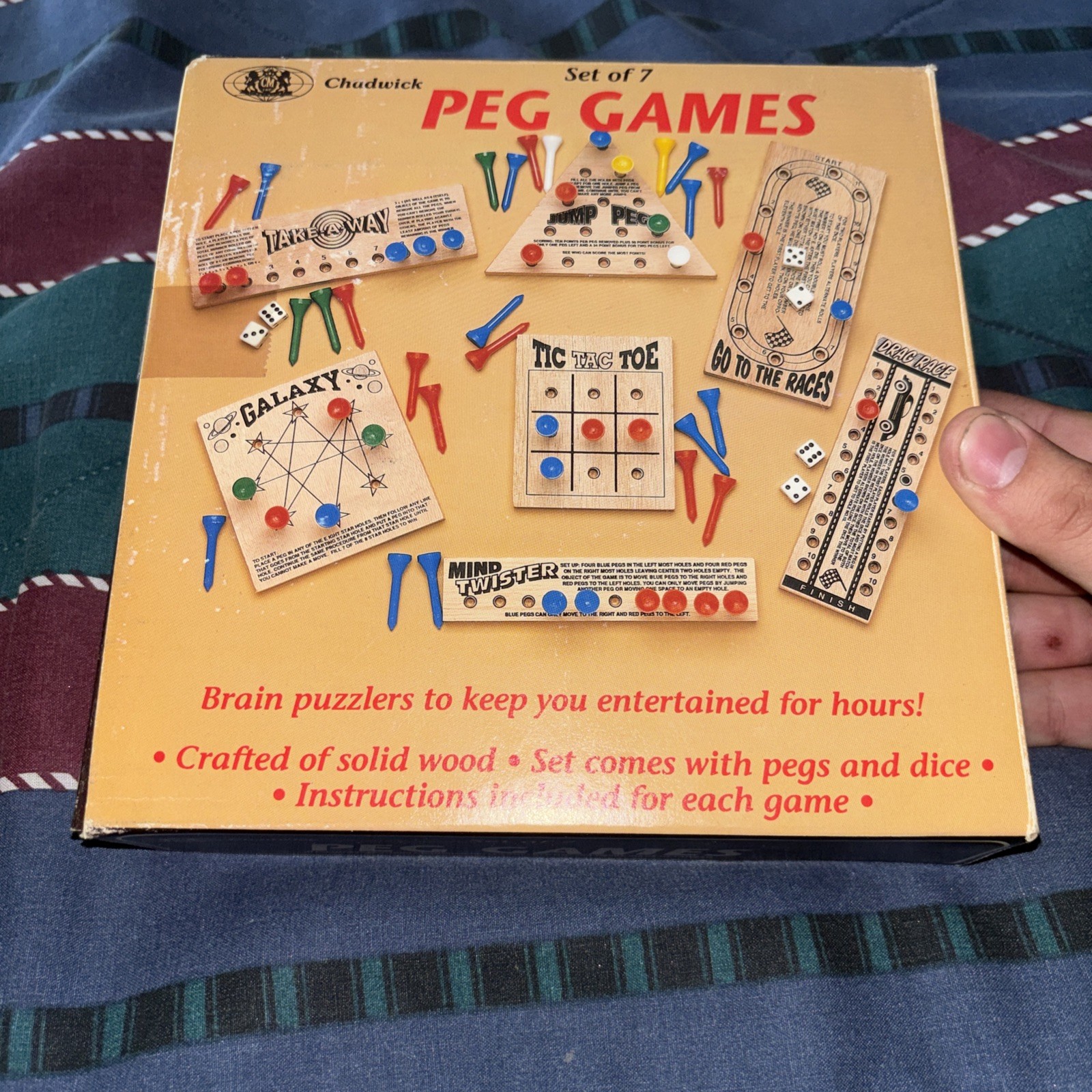 VINTAGE CHADWICK MILLER SET OF 7 PEG GAMES STILL IN BOX!!