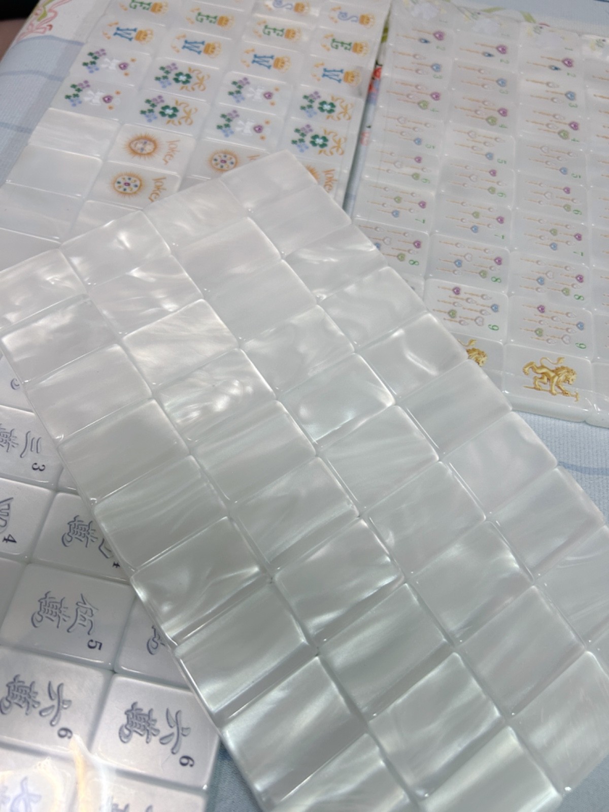 2026 Pearl white American Mahjong Game Set, 160 Paris Mah Jong Tiles