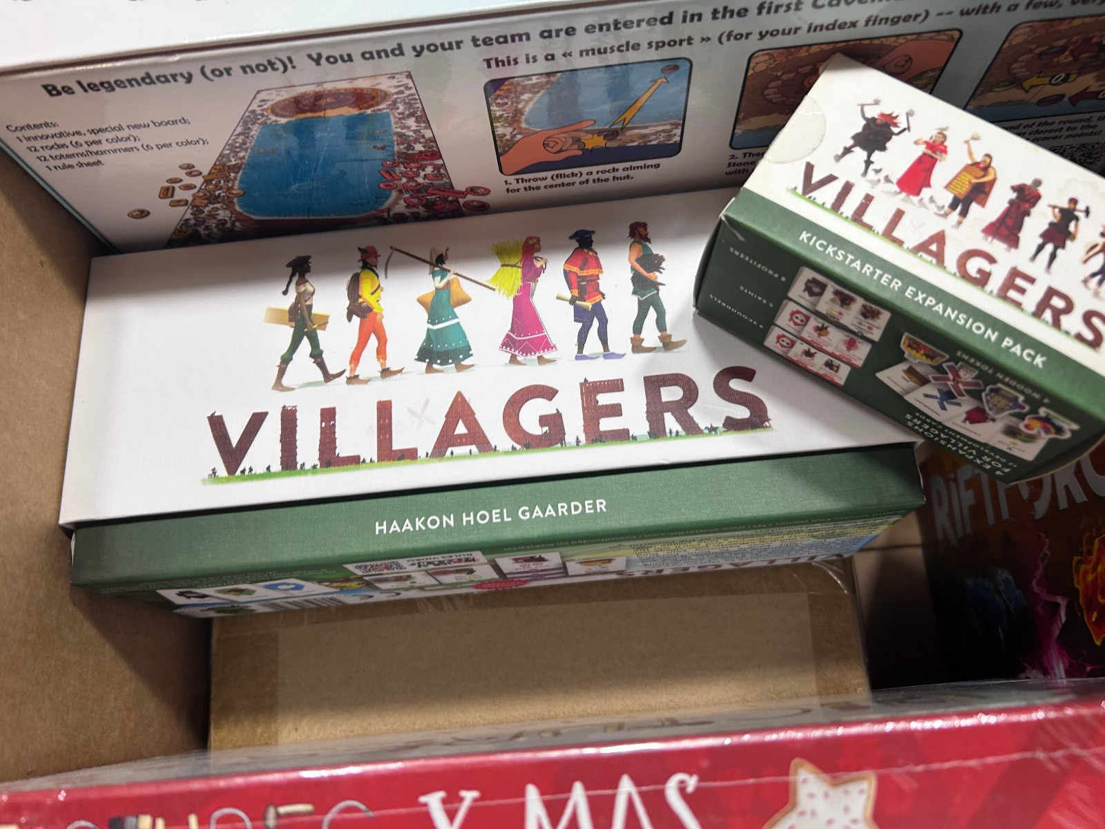 Lot of 6 – Board Game Family Villagers Caveman Curling Pictures X-Mas Rift Force
