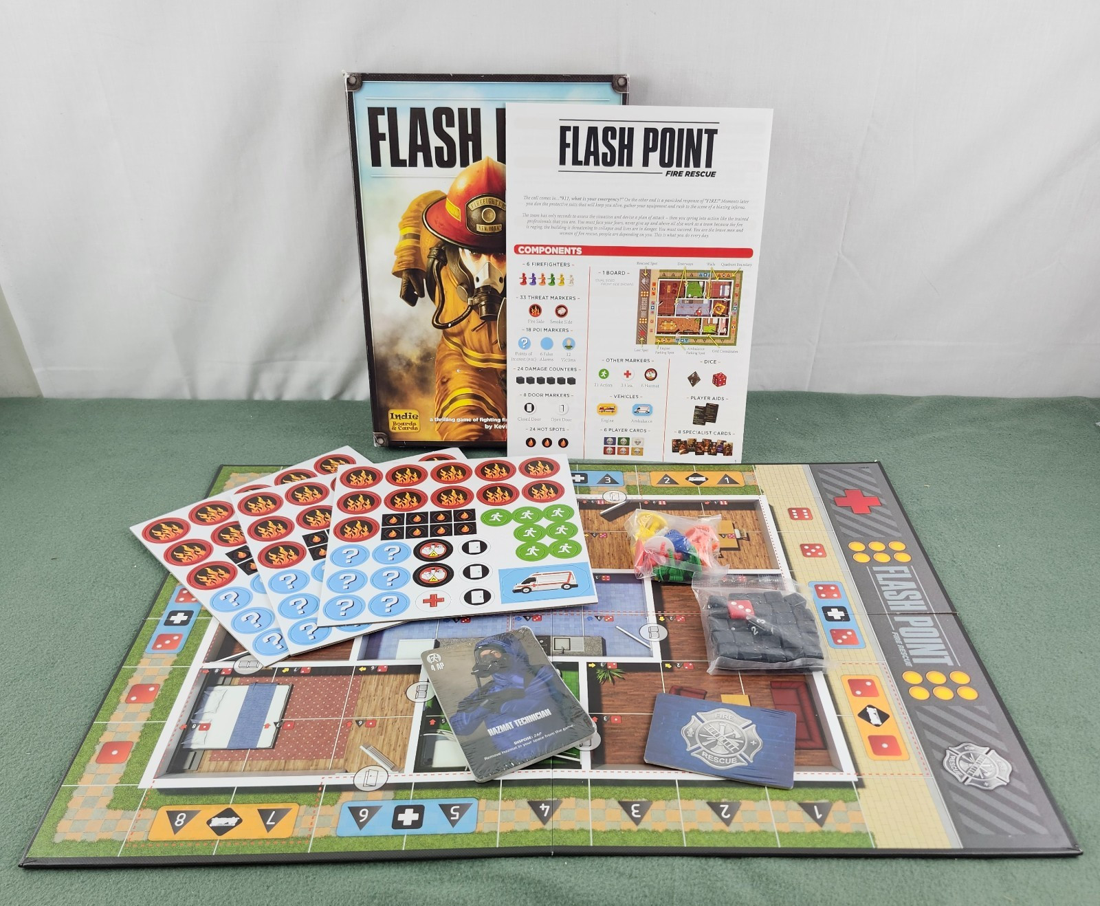 Flash Point Fire Rescue Board Game 2011 Indie Boards & Cards Complete Sealed