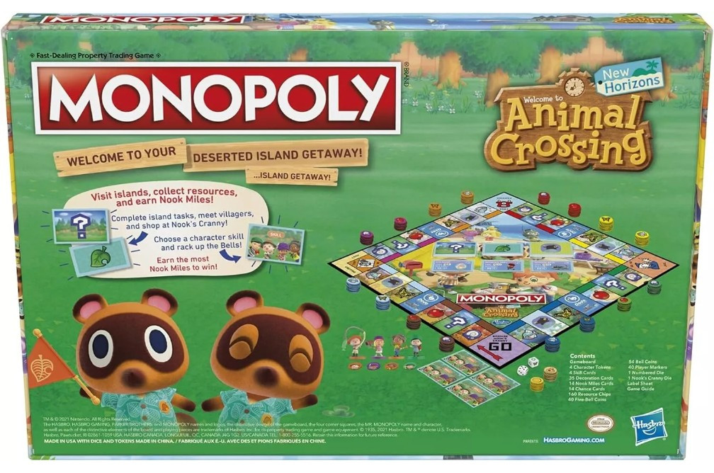 Hasbro Gaming Monopoly Animal Crossing: New Horizons Edition Board Game