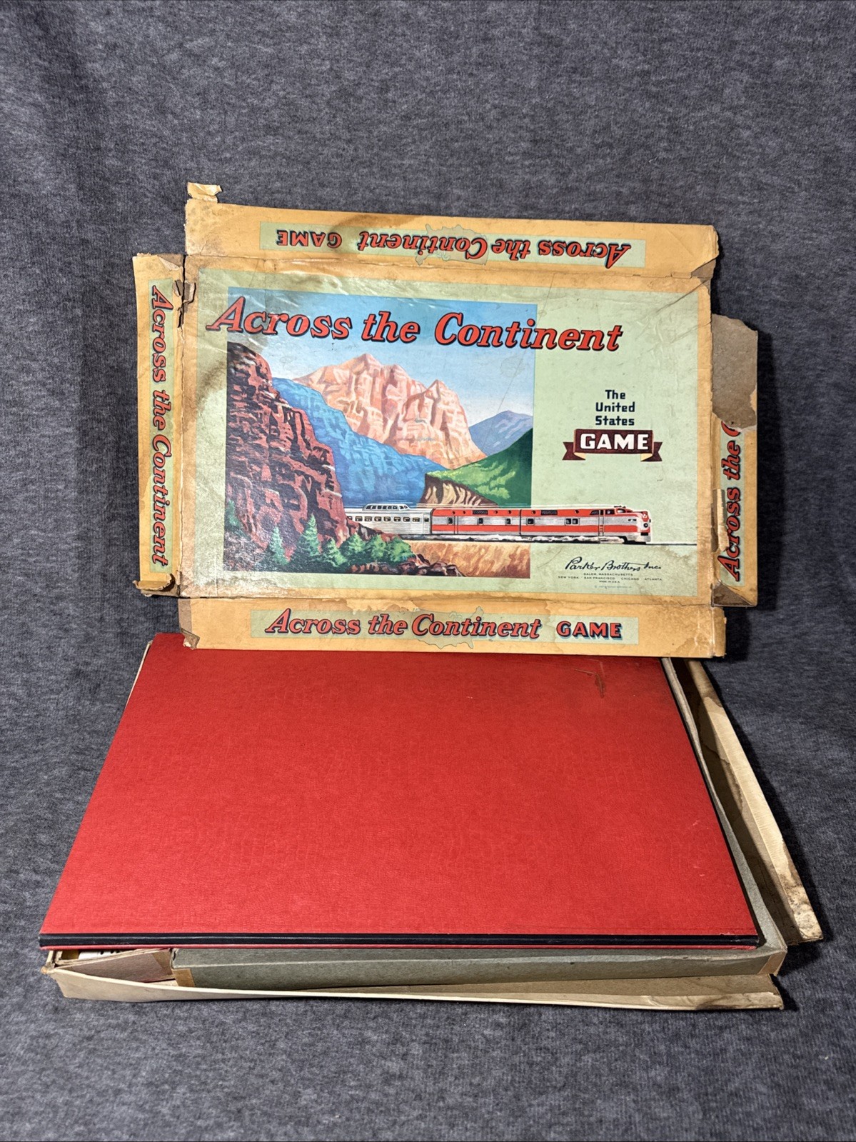 America Across The Continent Parker Bros vintage board games 1950s