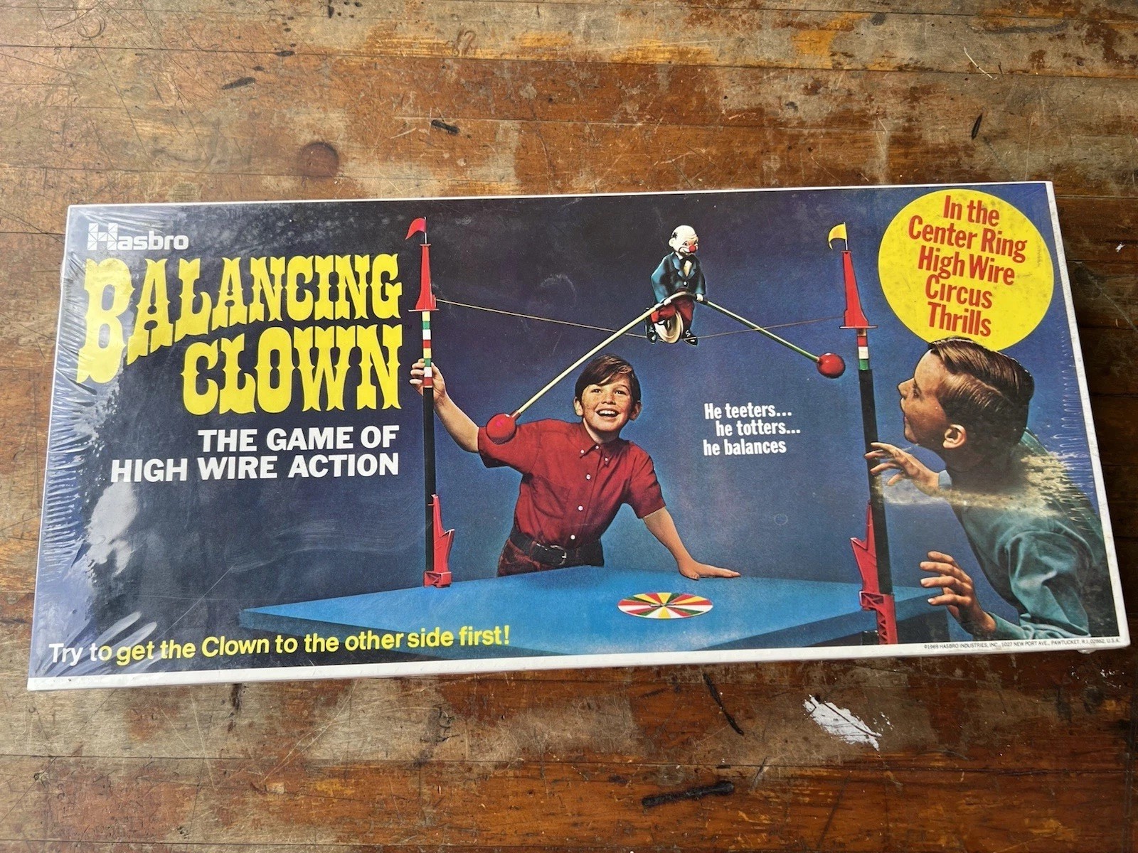 NOS New in Box Hasbro Balancing Clown Game 1969 High Wire Action Vintage