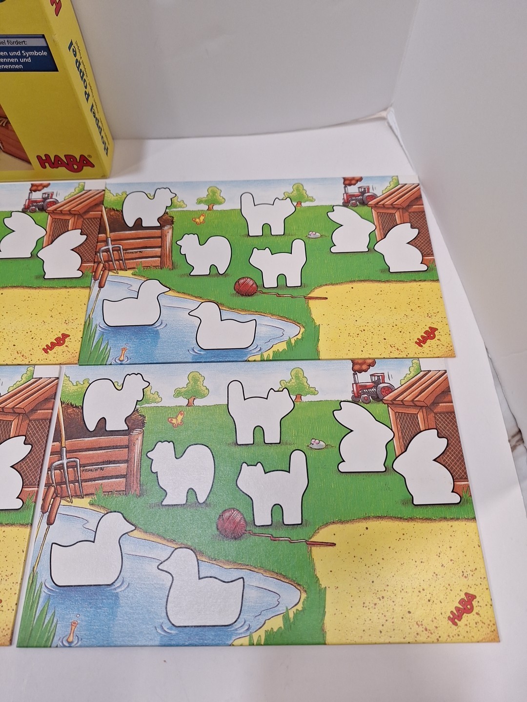 HABA Hoppel Poppel Game Germany Replacement Pieces Gameboard Animals Box