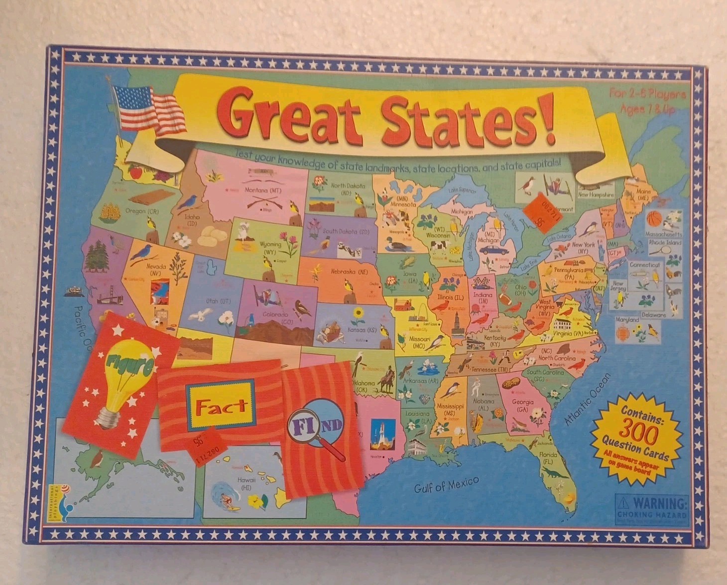 Great States Board Game International Playthings 1999 Geography Complete