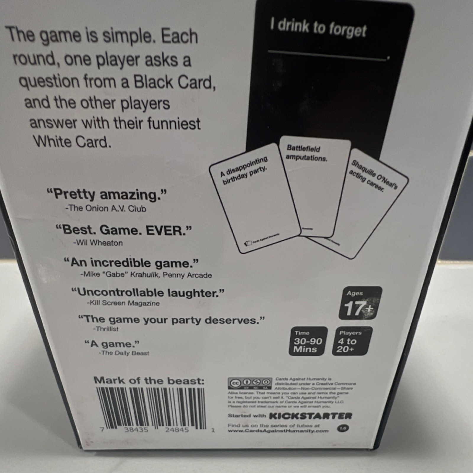 Cards Against Humanity Party Game Humor Complete Boxed Set Ages 17+ 4 Players