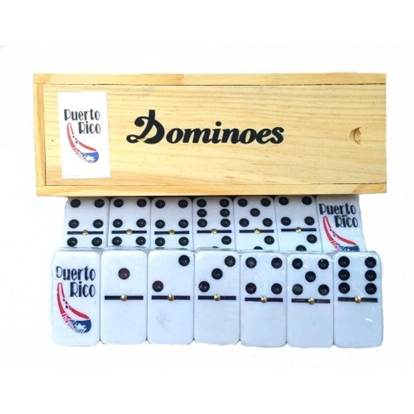 Puerto Rico Flag & Guiro Double Six Domino Regular Size * Free Ship Boricua