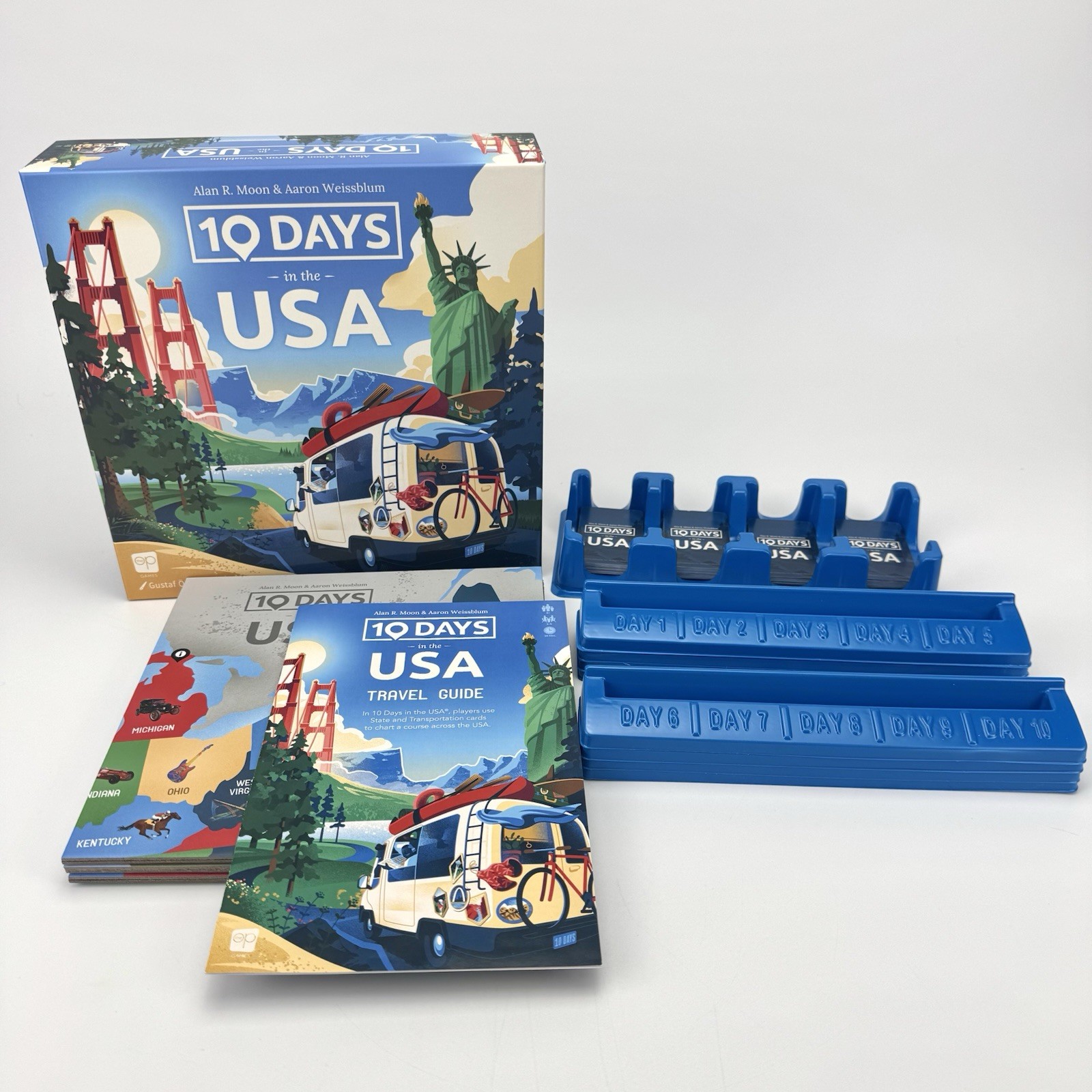 10 Days in The USA – Family Road Trip Board Game By Alan Moon – 100% Complete VG