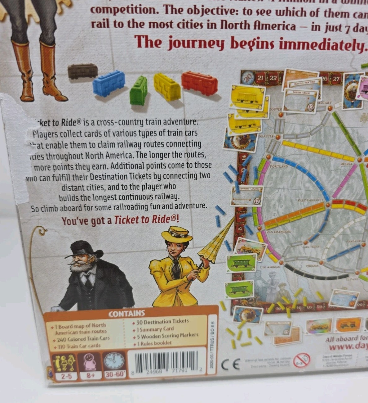 Days of Wonder Ticket To Ride by Alan R. Moon Train Adventure Board Game