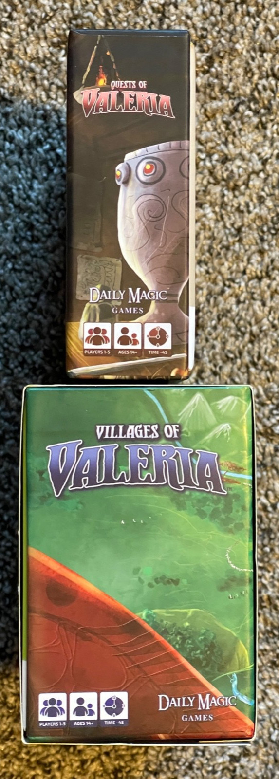 Daily Magic Boardgame Quests of Valeria And Villages Of Valeria USED