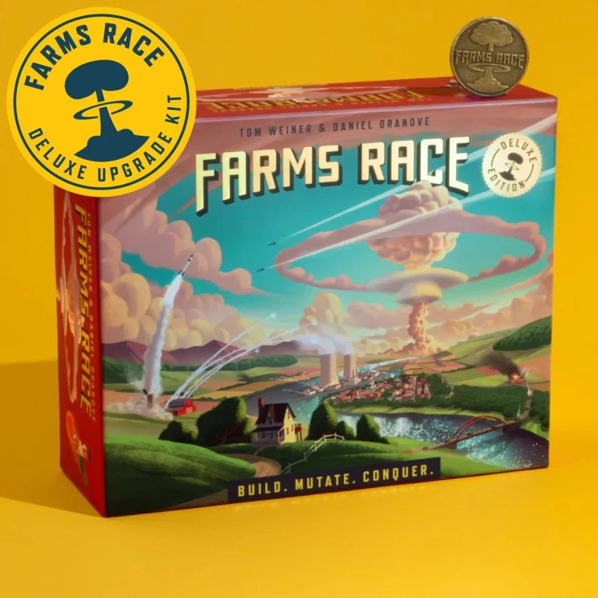 FARMS RACE Board Game + Deluxe Upgrade Kit .. new/sealed