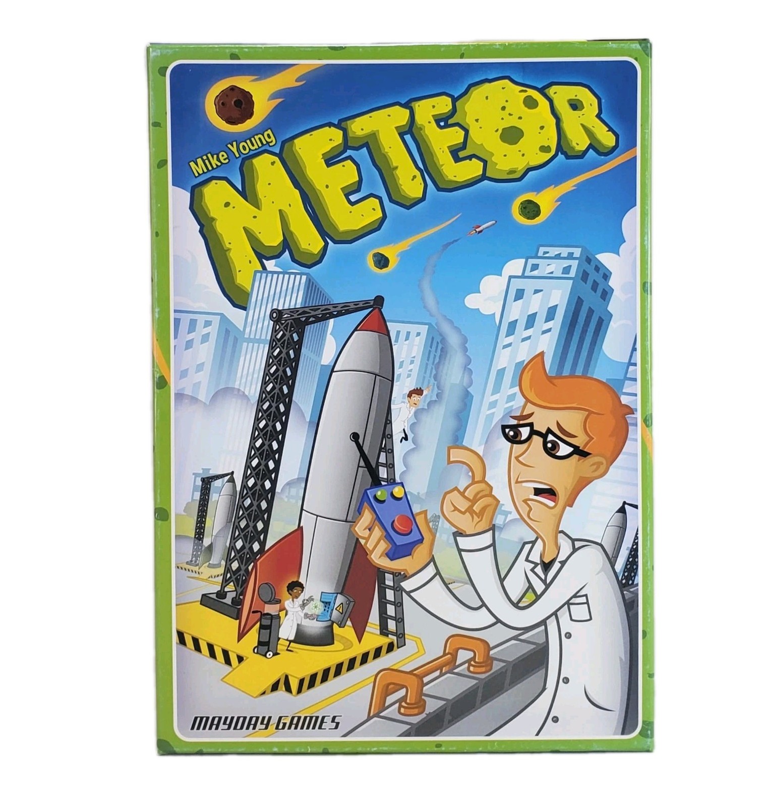 METEOR Family Cooperative Build to Save the Earth Racing Board Game