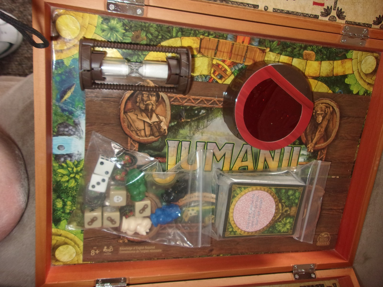 2021 Jumanji Board Game Wooden Box w/ bottom case