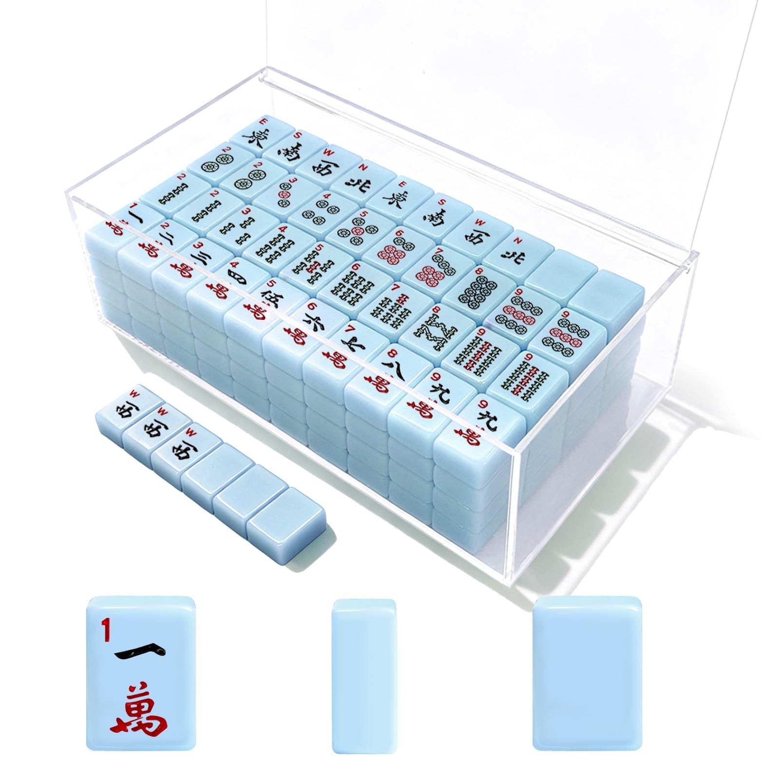 American Mahjong Tiles Set,166 Tiles Game with Acrylic Storage Case,Mahjong G…