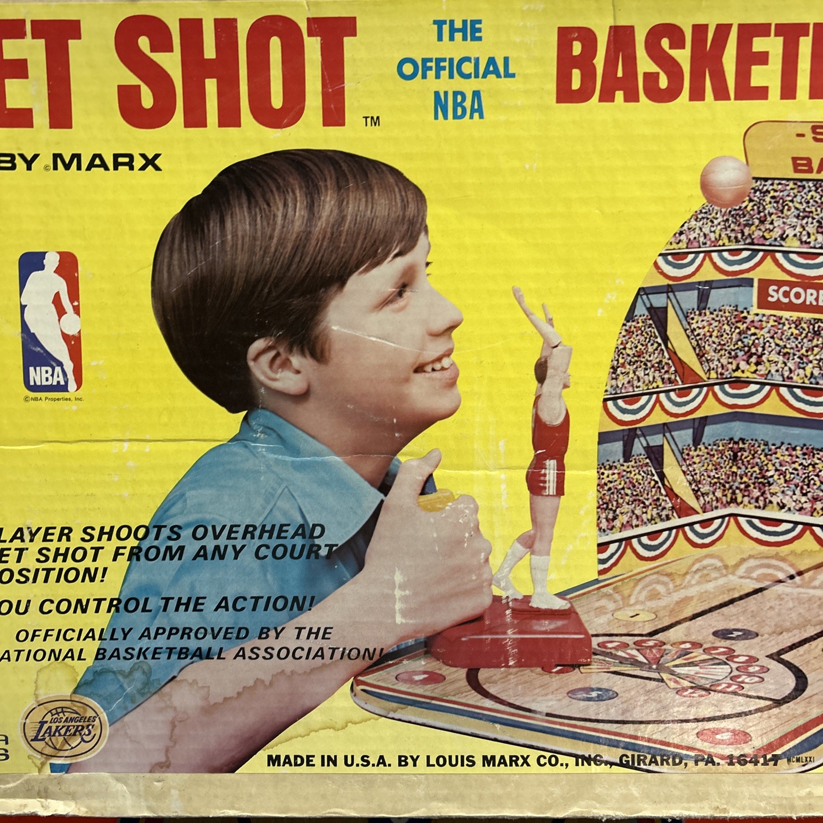 1971 MARX Toys #6230 Official NBA Set Shot Basketball Shooting Game RARE