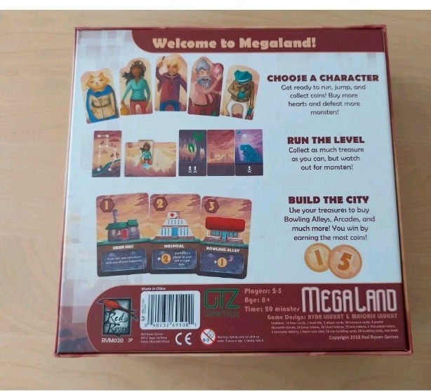 Megaland Board Game Red Raven Games (Ryan Laukat) New