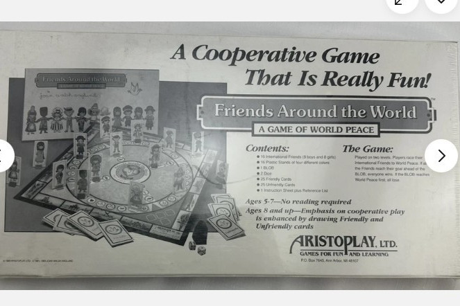 1989 Friends Around the World Game by Aristoplay J. Englund NEW Sealed!