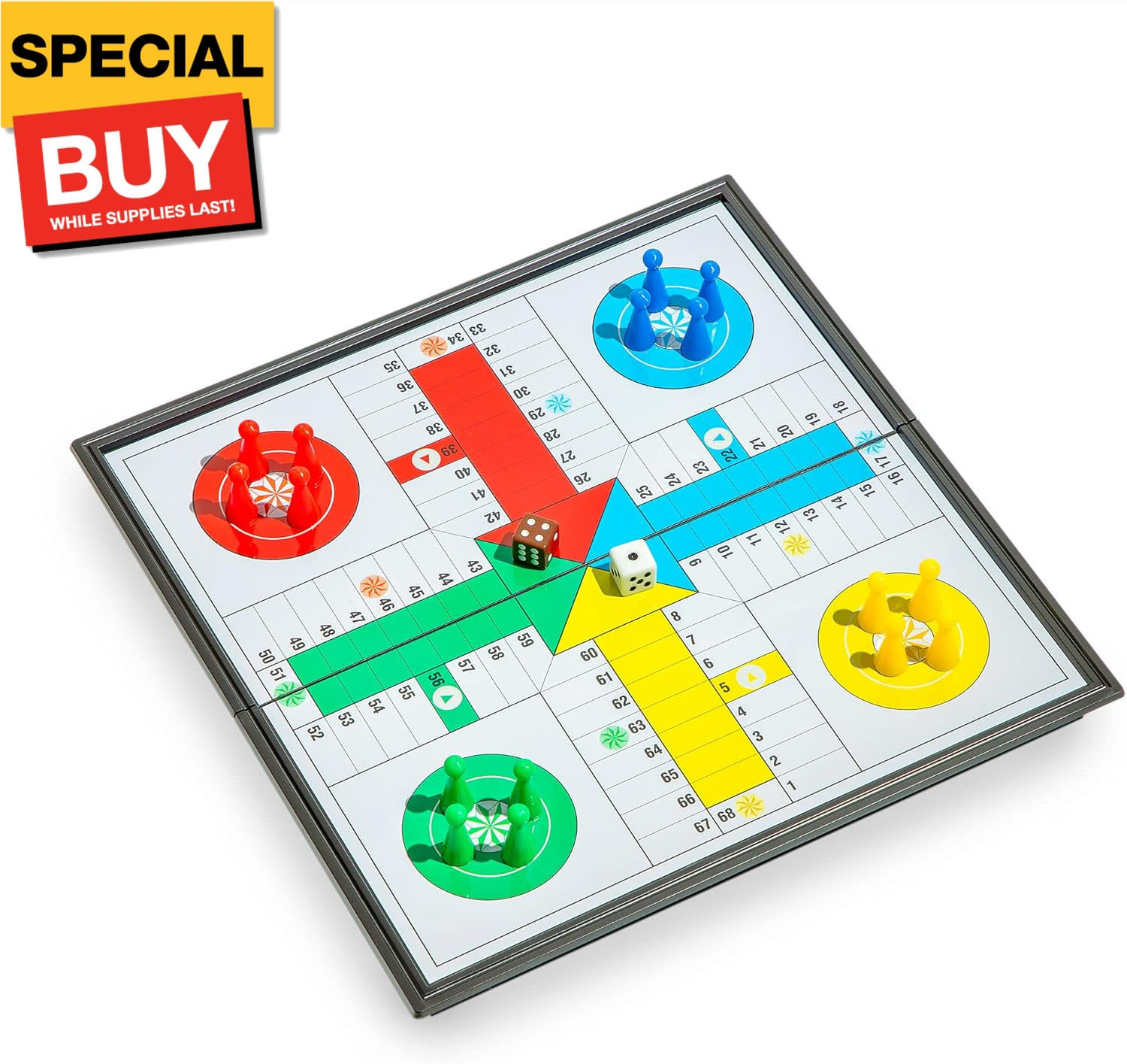 Ludo Magnetic Folding Travel Board Game Set – 9.75 Inches
