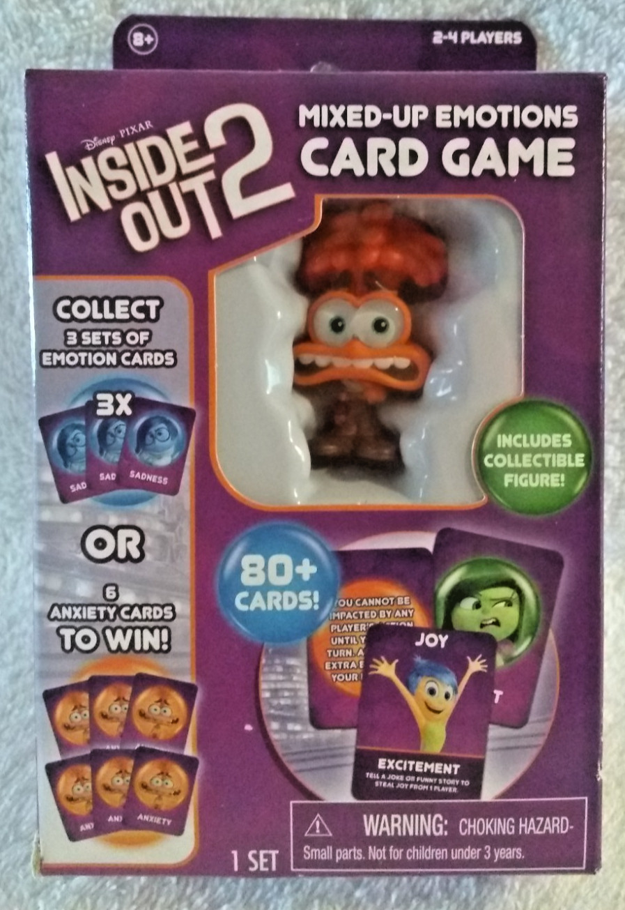 Disney Pixar Inside Out 2 Mixed-Up Emotions Card Game W/ Collectible Figure NEW