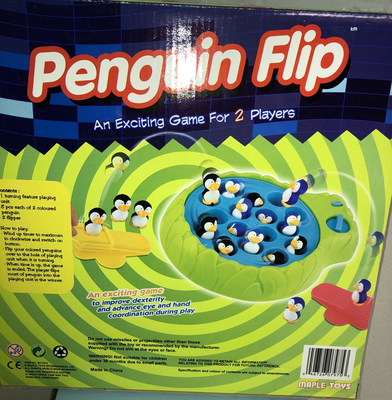 Maple Toys Penguin Flip Game~A Game To Improve Dexterity & Eye/Hand Coordination