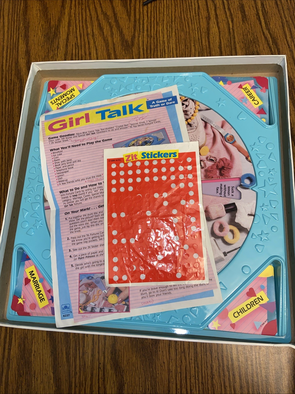 VINTAGE 1988 GIRL TALK BOARD GAME Golden Western Publishing Complete