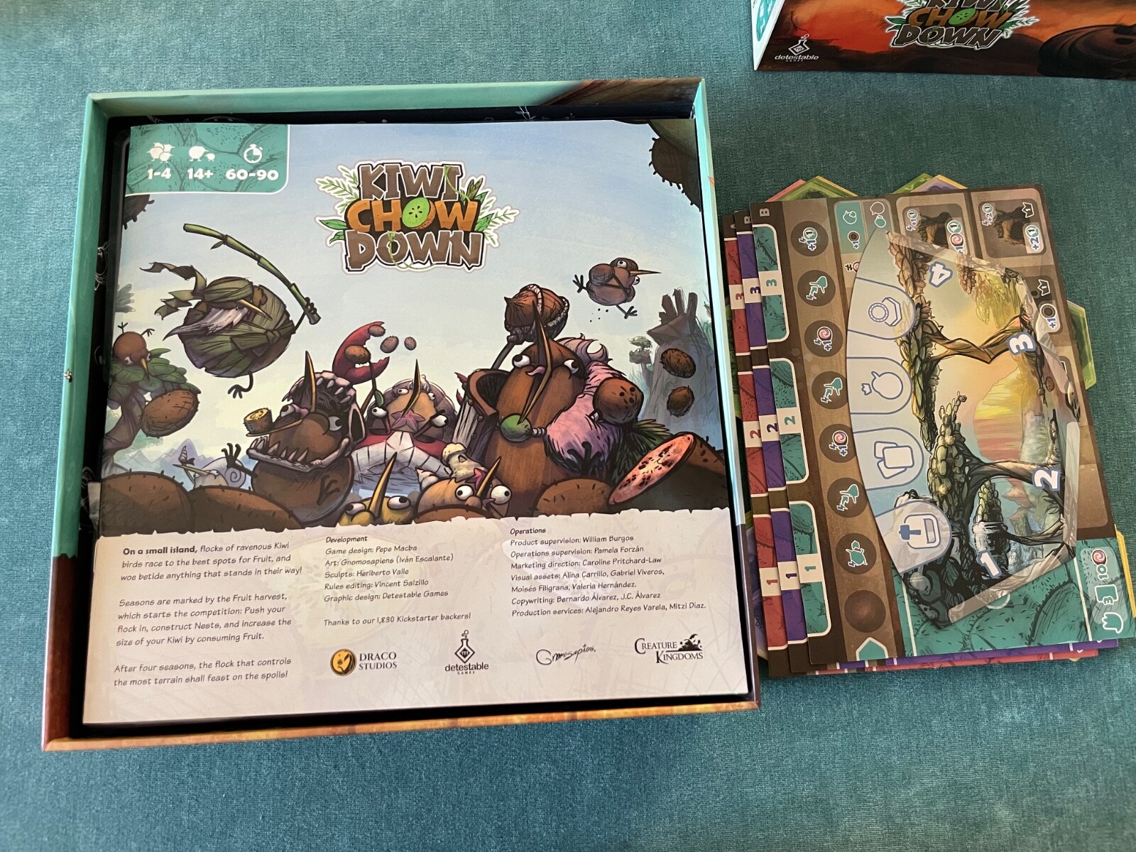 Kiwi Chow Down Board Game – Detestable Games – Draco Studios – Ex/NM