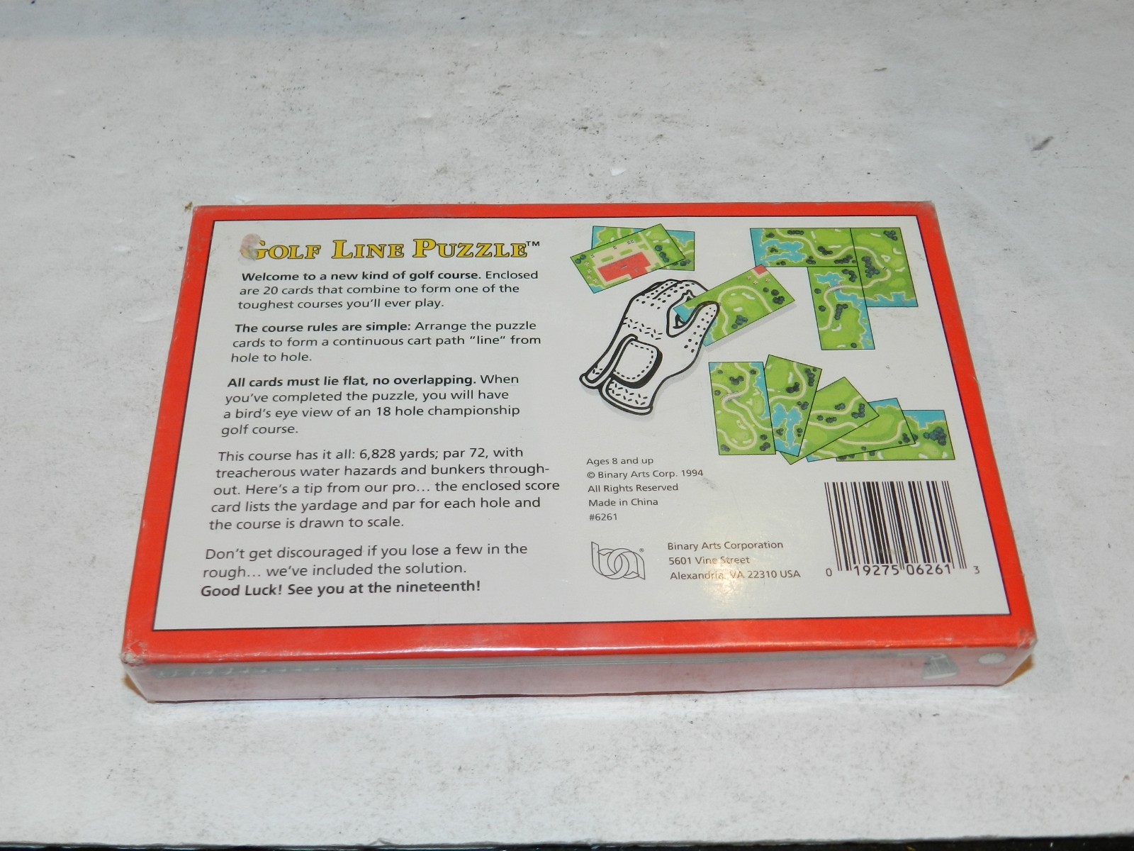 GOLF LINE PUZZLE Brain Teaser 1994 Binary Arts Corporation Sealed New