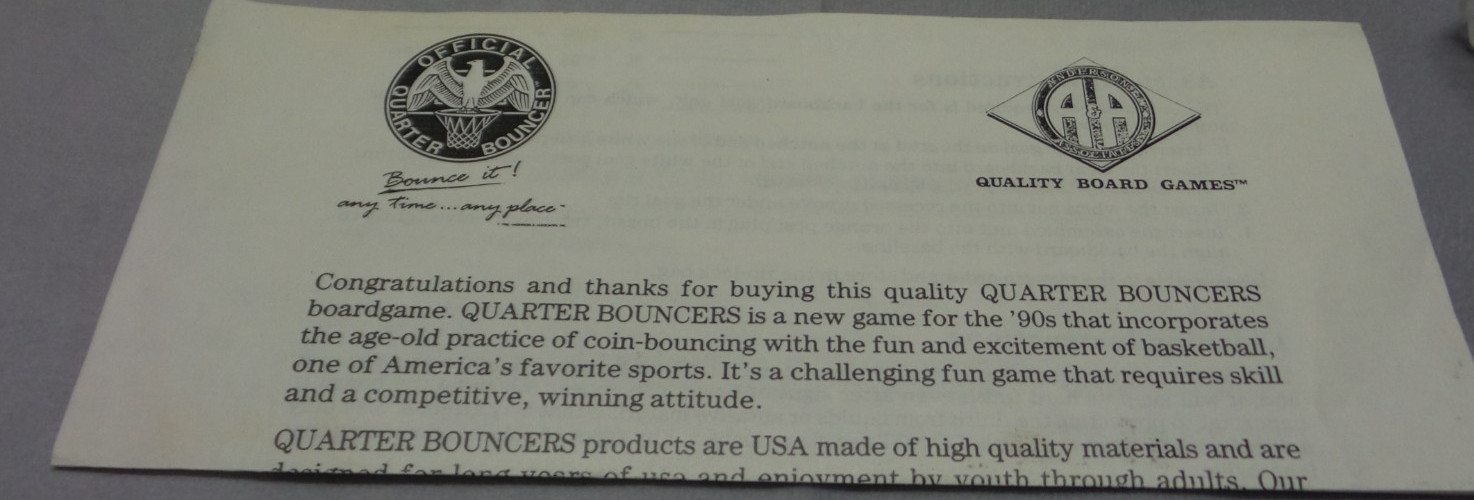 2-Shot Foul Quarter Bouncers coin game Basketball half-court MANCAVE-USED (READ)