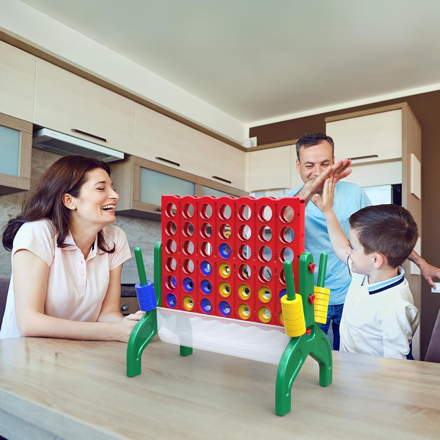 1.9 Ft Giant 4-in-A-Row Connect Game for Family Fun – Portable Indoor/Outdoor