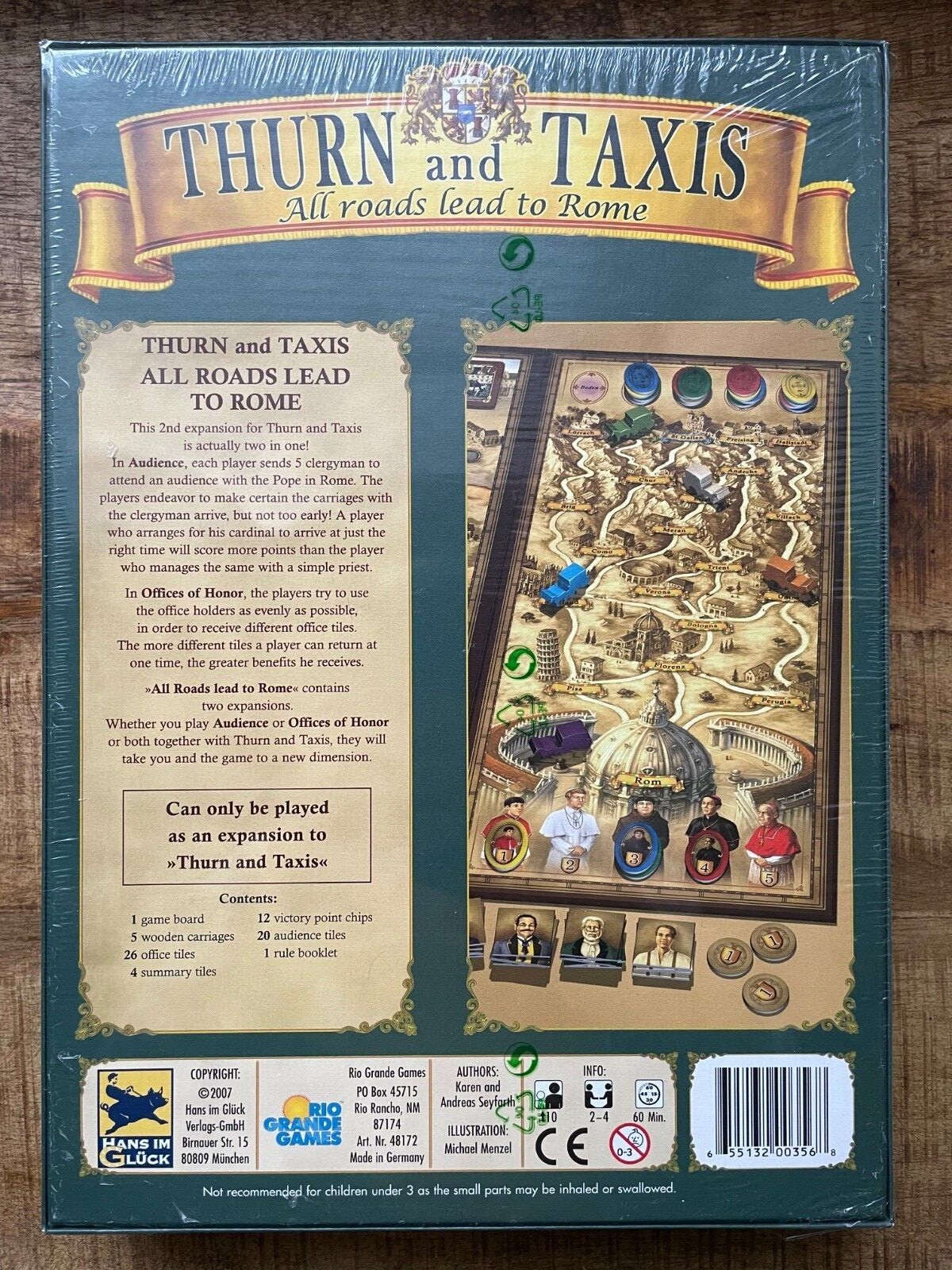 Thurn and Taxis All Roads Lead to Rome & Power and Glory board game expansions