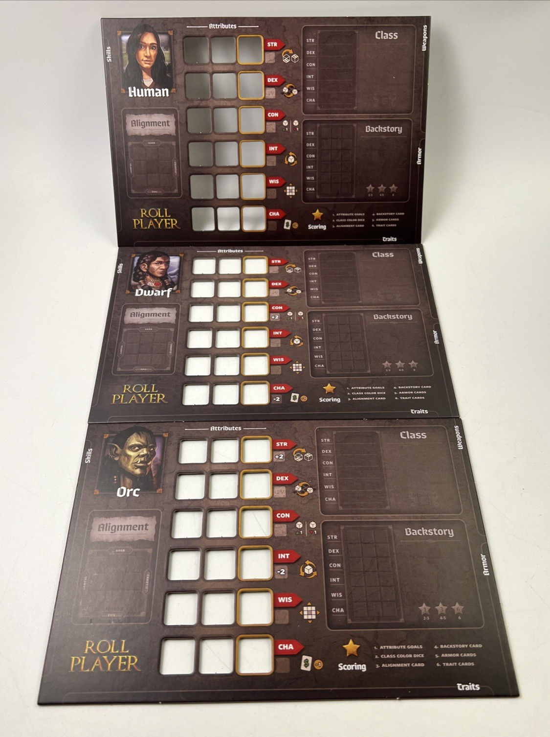 Thunderworks ROLL PLAYER Dice Game COMPLETE