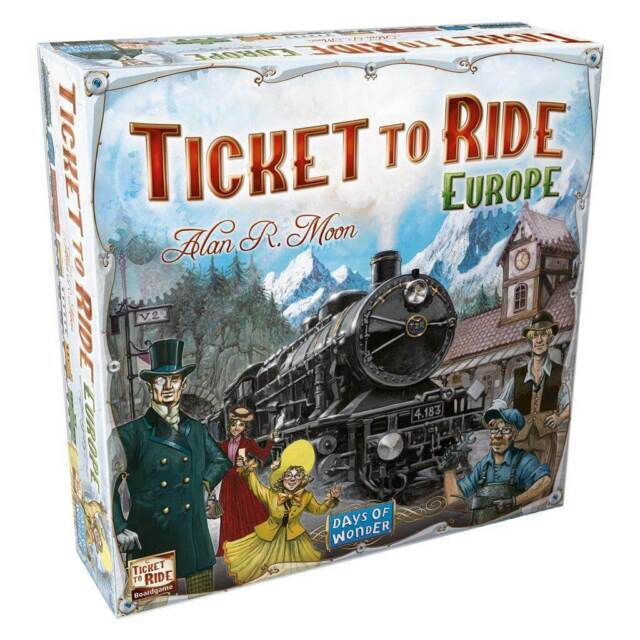 Ticket to Ride Europe Board Game Tunnels Ferries Train Stations Strategic New